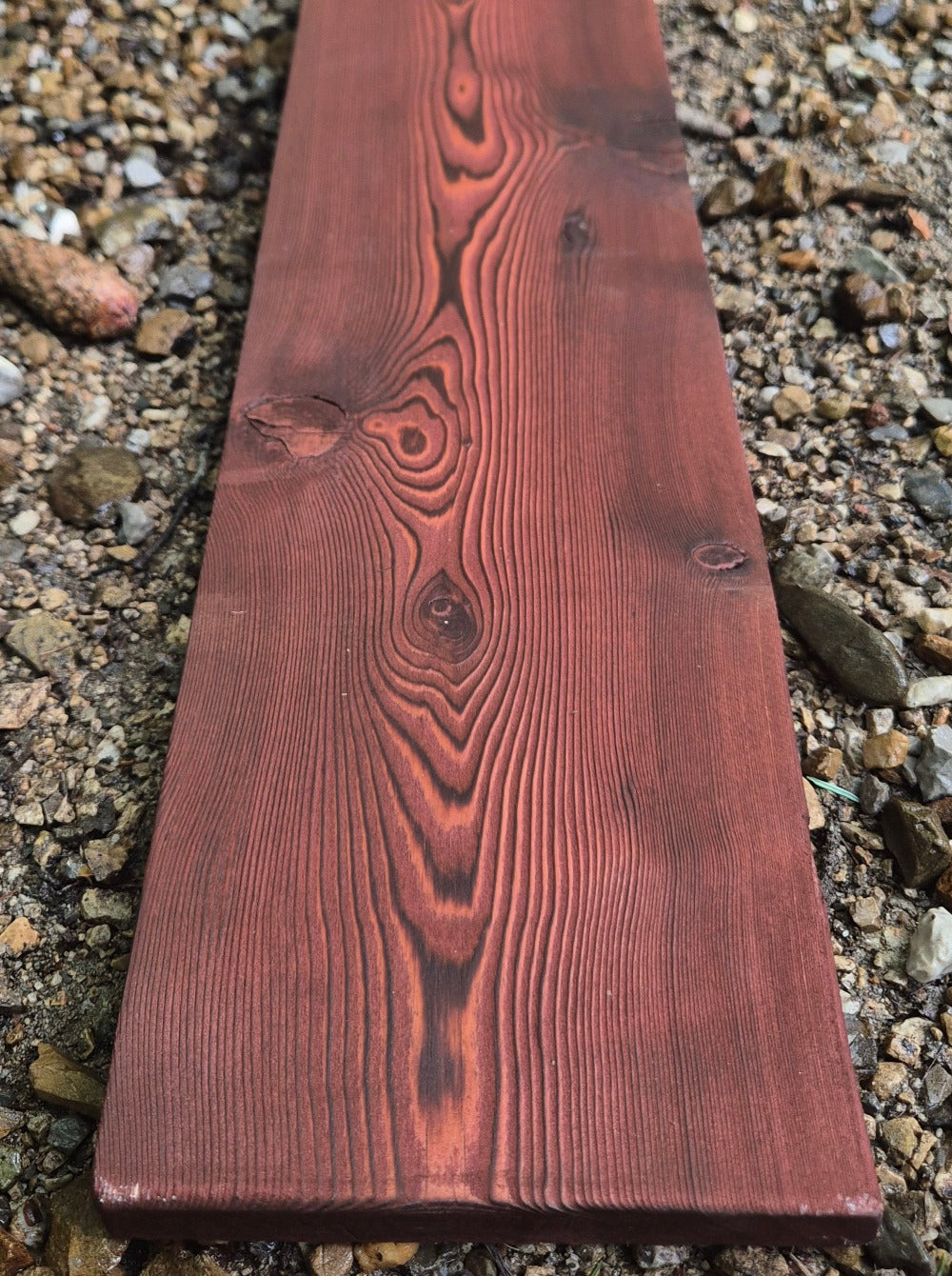 Brett (gebürstet + gebrannt) – Dunkle Kirsche